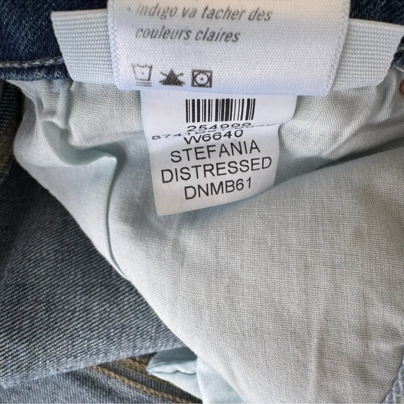 NWT Paige Sasha Wide-Leg Jeans Stefania Distressed Medium Wash 27 - Picture 9 of 11